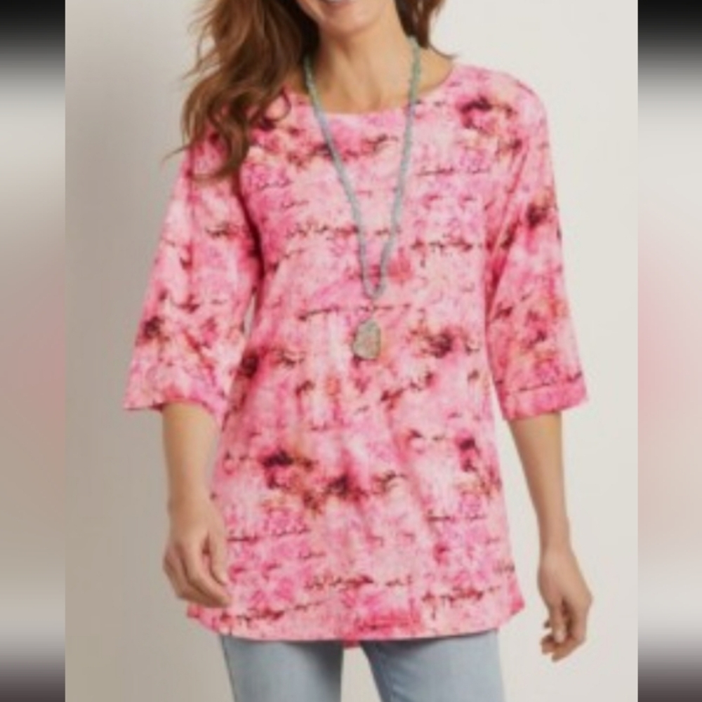 Pink Abstract Women's Top